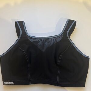 -LIKE NEW- Glamorise Black Sports Bra- size 36F
